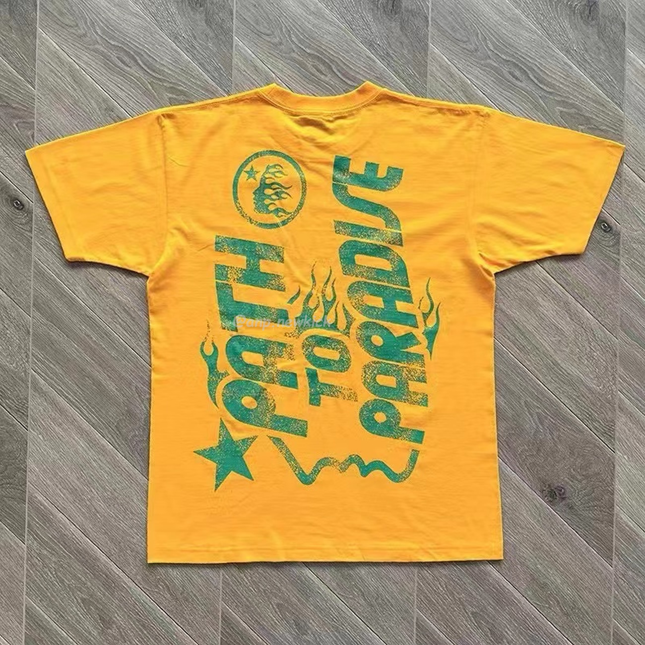 Hellstar Jesus Emblem Yellow T Shirt (5) - www.newkick.vip